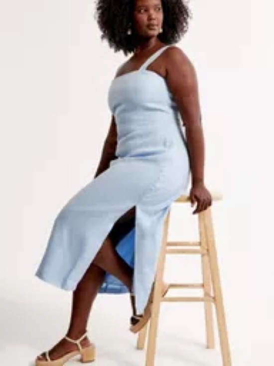 Abercrombie & Fitch Dresses & Skirts - Abercrombie & Fitch Light Blue Square-Neck Midi Dress